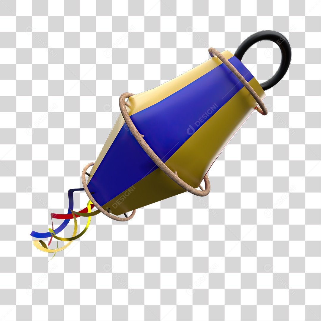 Balão De São João Elemento 3D PNG Transparente