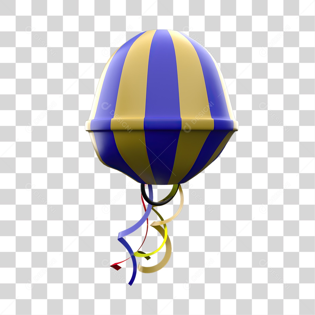 Balão De São João Elemento 3D PNG Transparente