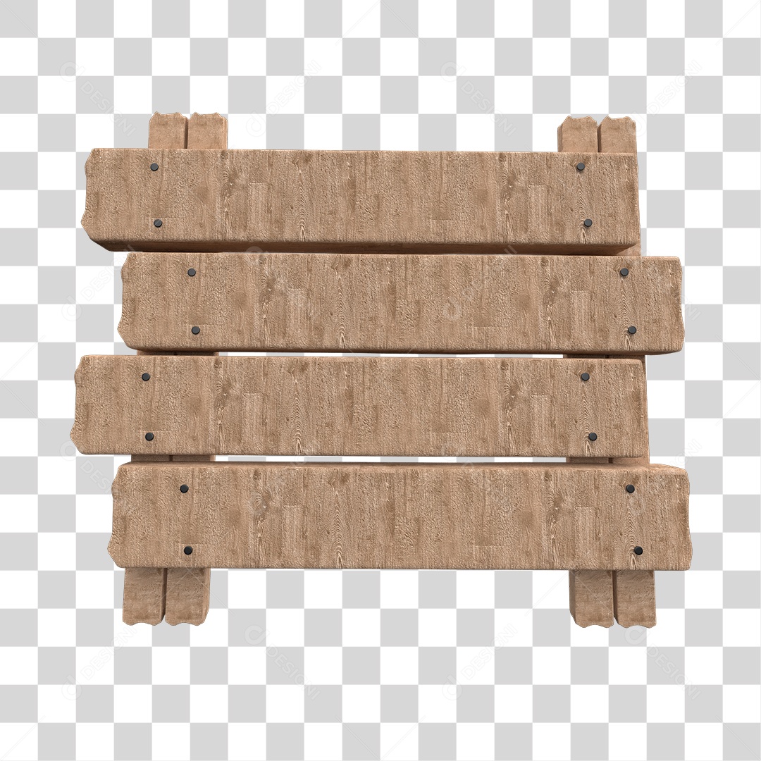 Placa De Madeira Elemento 3D Para Composição PNG Transparente