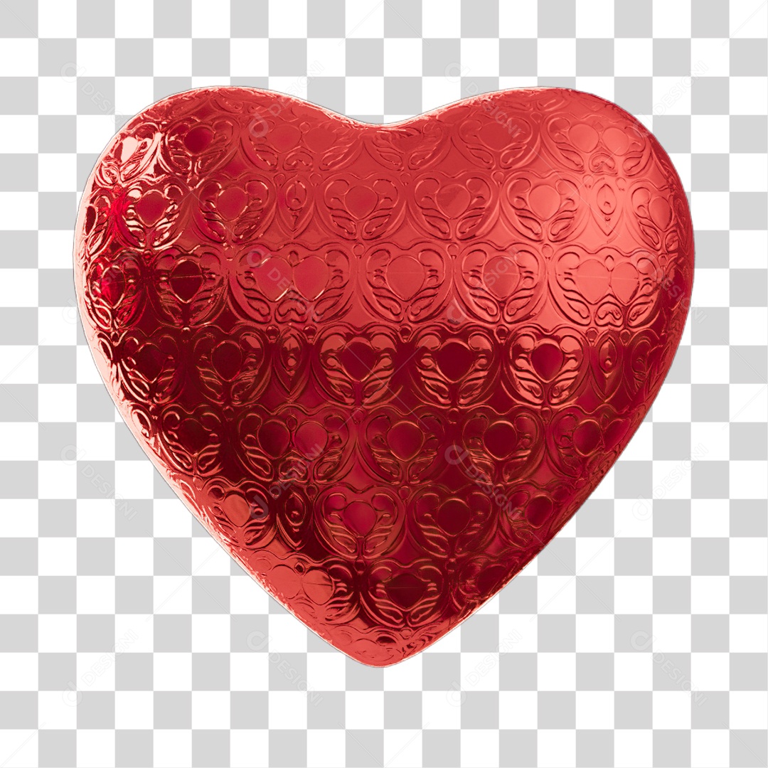 Elemento 3D Para Composição Coração Vermelho PNG Transparente