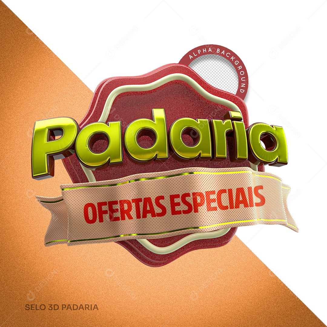 Selo 3D Para Composição Padaria Ofertas Especiais PSD
