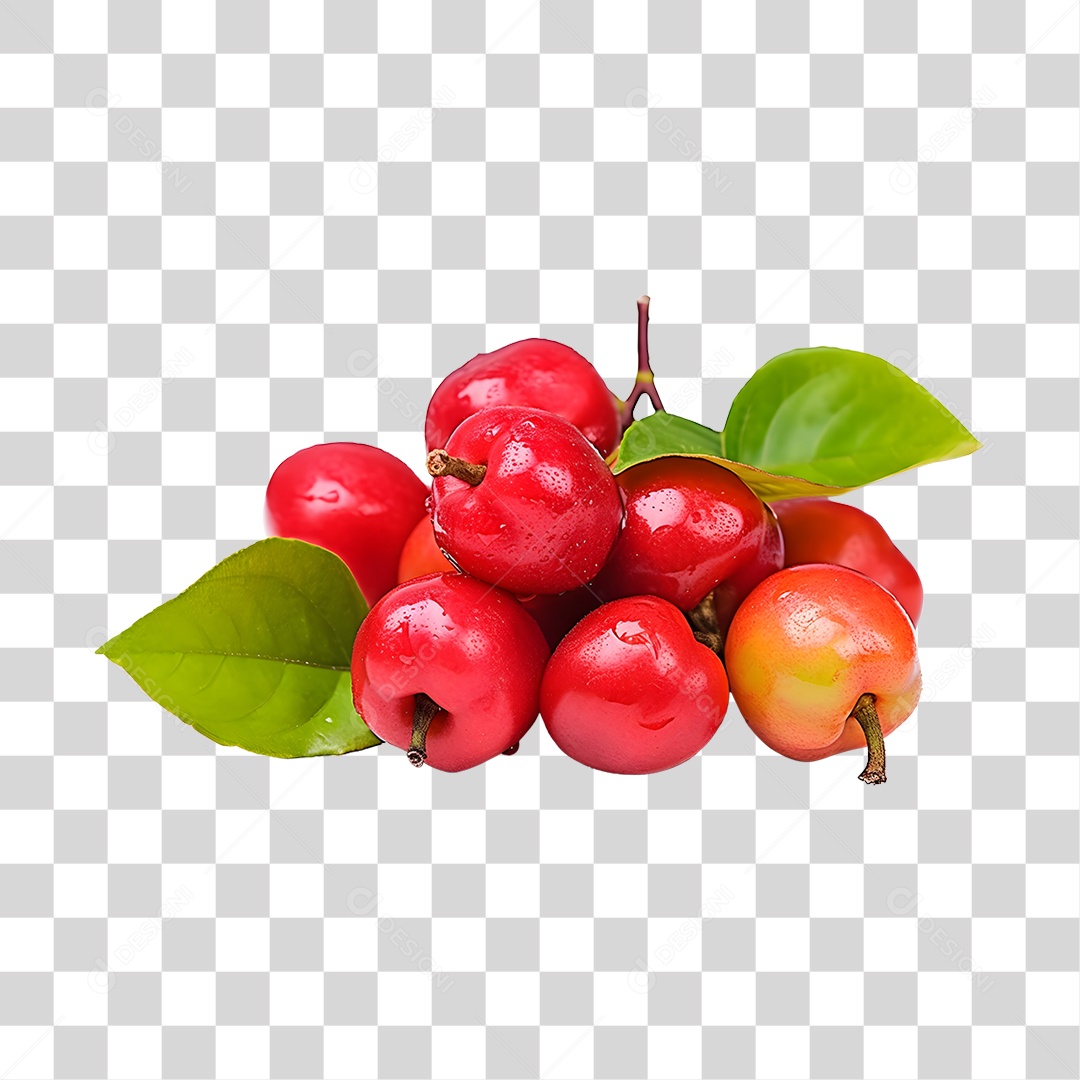 Cerejas maduras e frescas PNG Transparente