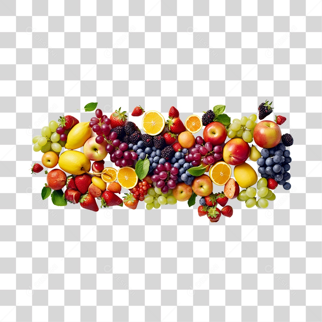 Frutas maduras e frescas PNG Transparente