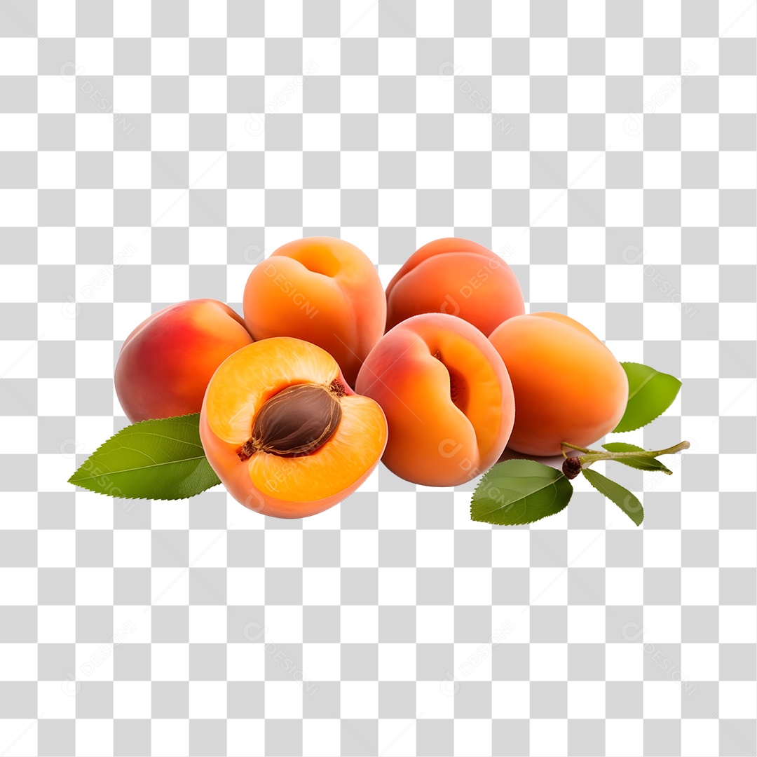 Frutas damasco maduras e frescas PNG Transparente