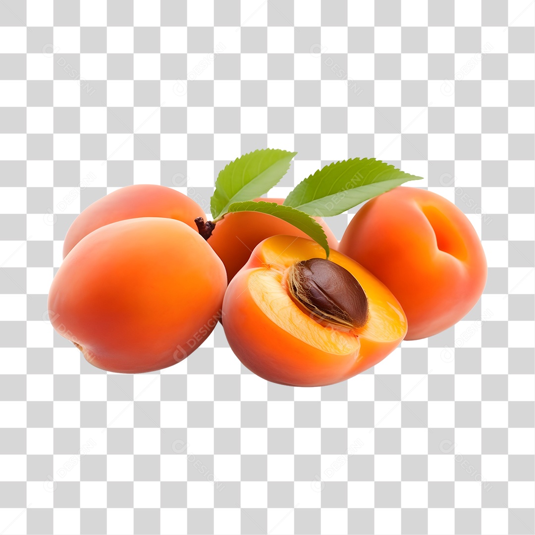 Frutas damasco maduras e frescas PNG Transparente