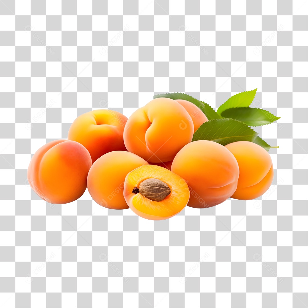 Frutas damasco maduras e frescas PNG Transparente