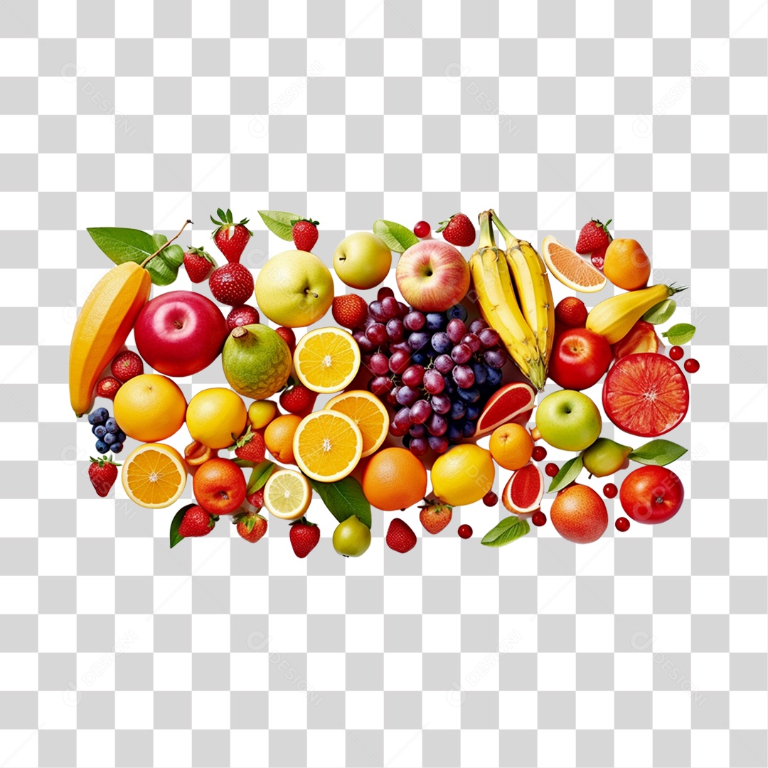Frutas maduras e frescas PNG Transparente