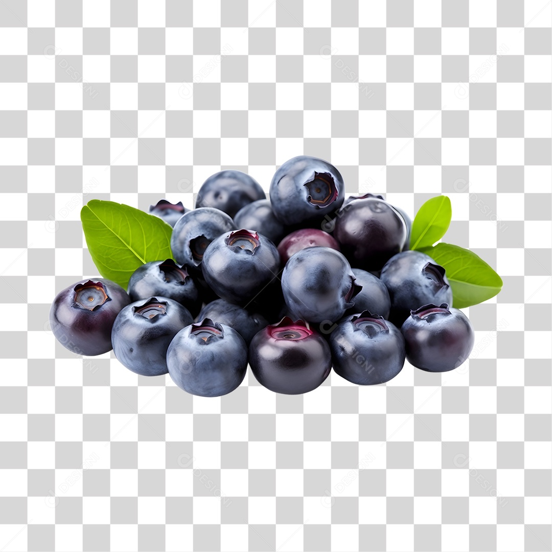 Mirtilo maduras e frescas PNG Transparente