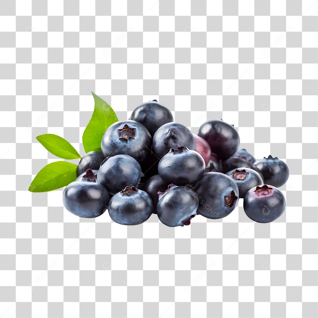 Mirtilo maduras e frescas PNG Transparente