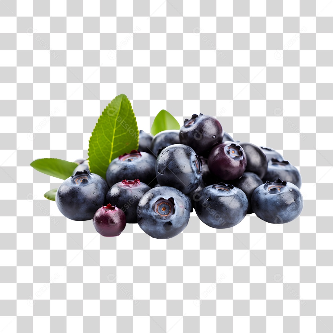 Mirtilo maduras e frescas PNG Transparente