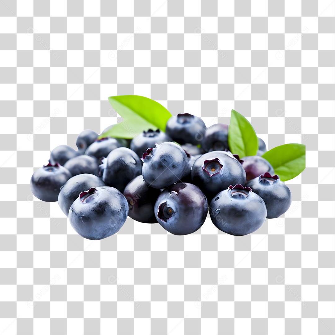 Mirtilo maduras e frescas PNG Transparente