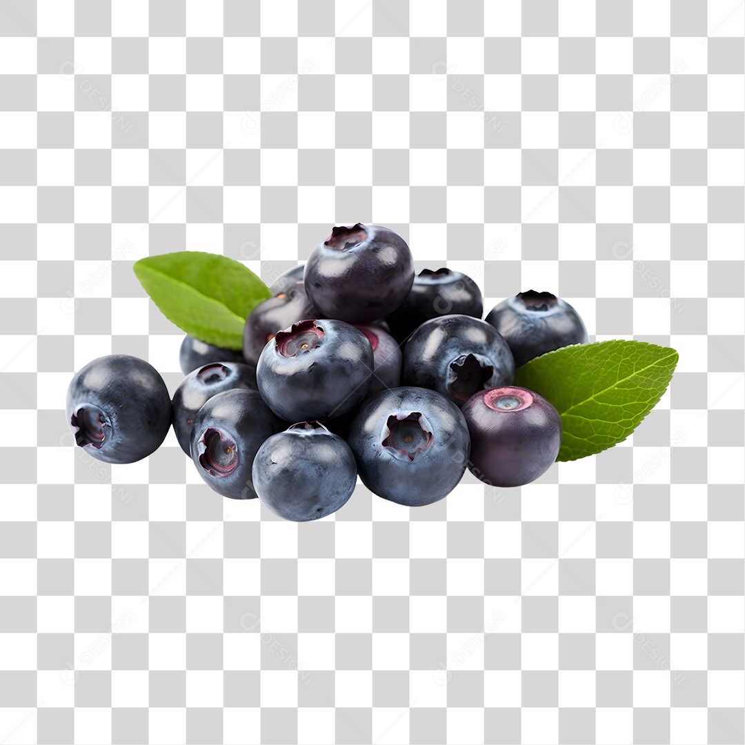 Mirtilo maduras e frescas PNG Transparente