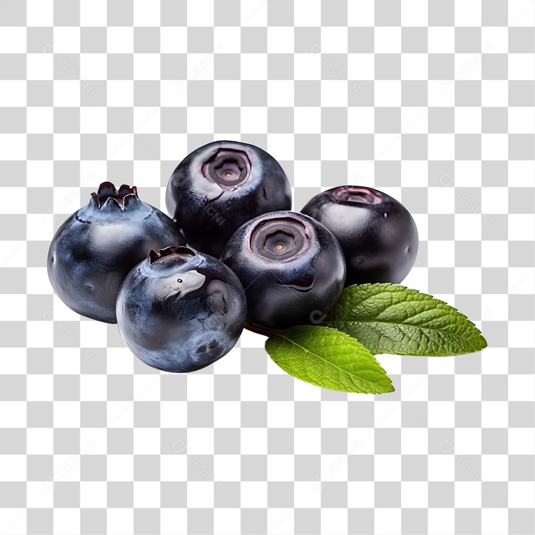 Mirtilo maduras e frescas PNG Transparente