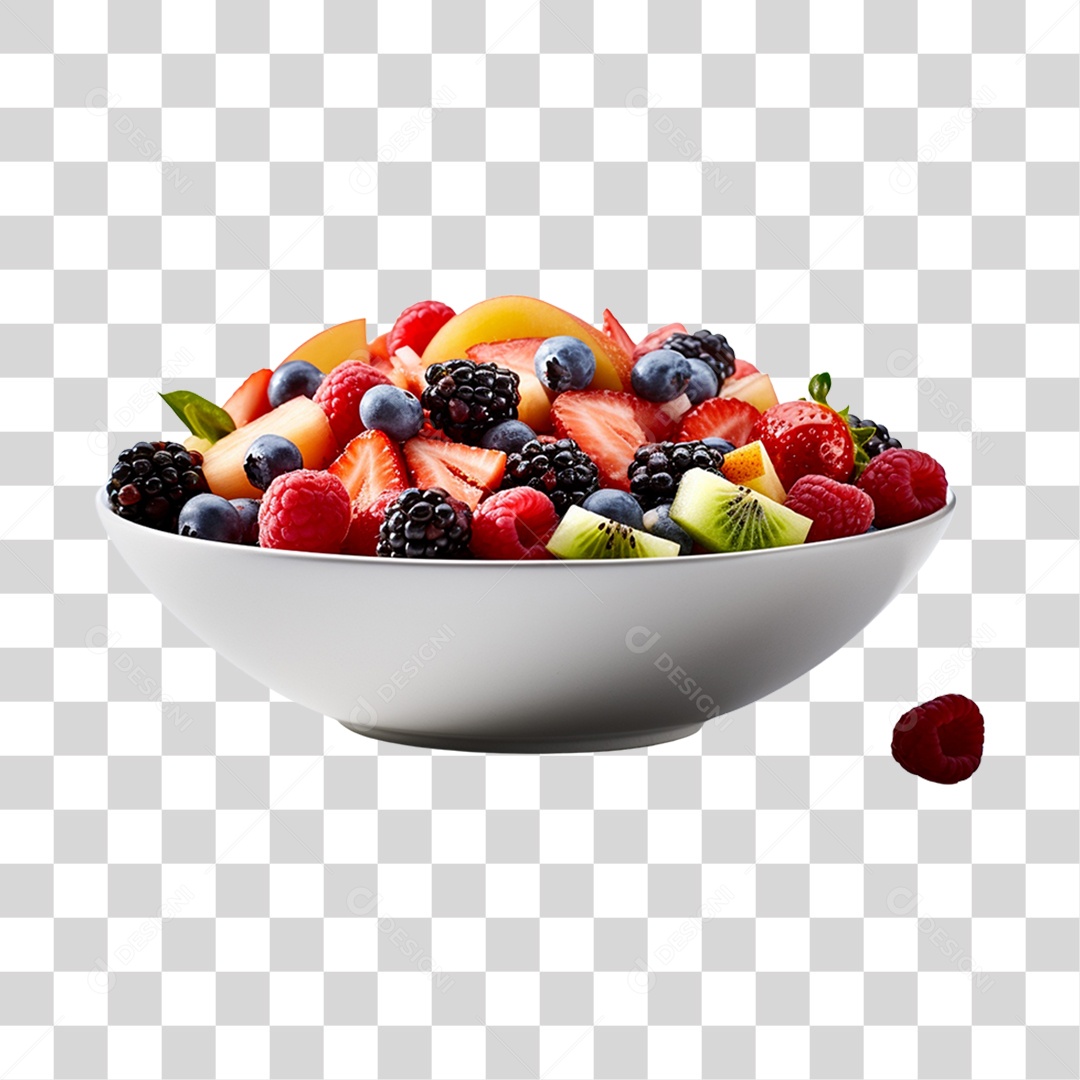 Frutas frescas sobre tigela PNG Transparente