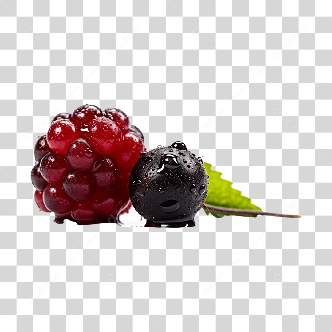 Framboesa e açaí madura fresca PNG Transparente