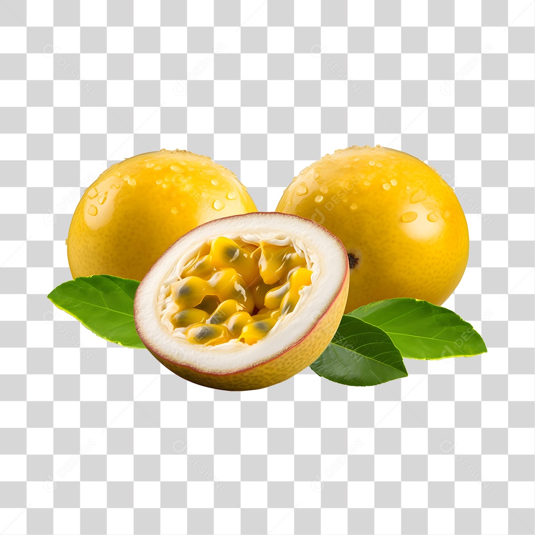 Maracujá maduro partido ao meio PNG Transparente