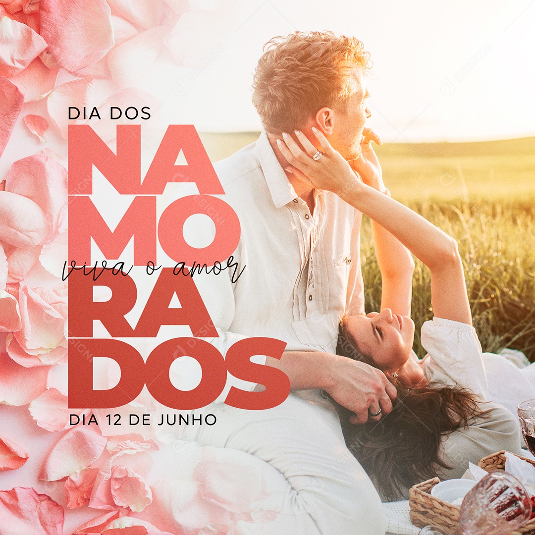 Viva O Amor Dia Dos Namorados 12 De Junho Social Media PSD Editável