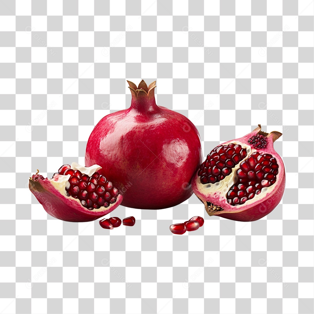 Romã madura fresca PNG Transparente