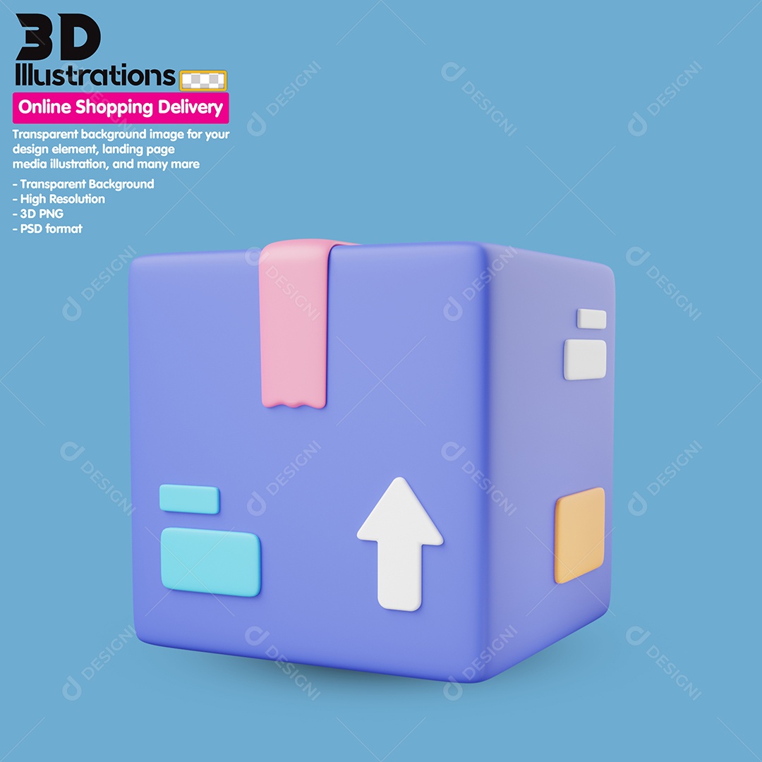 Encomenda Elemento 3D Para Composição PSD