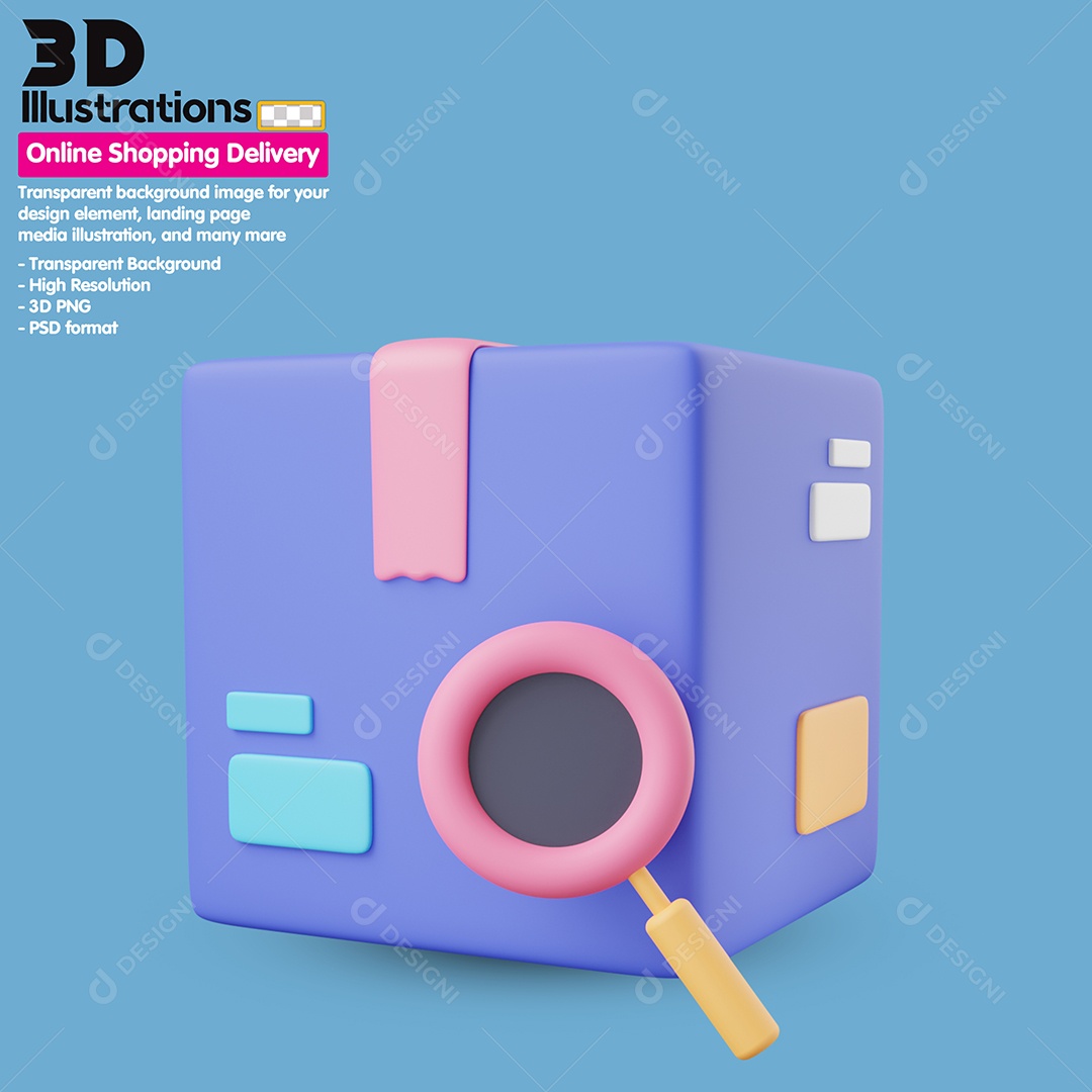 Pesquisa De Mercadoria Elemento 3D Para Composição PSD