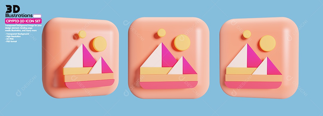 Criptomoeda Elemento 3D Para Composição PSD