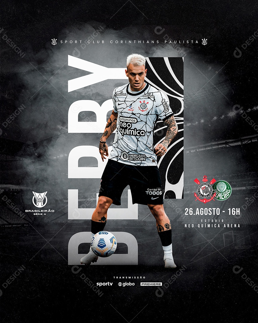 Flyer Palmeiras Vs Corinthians Social Media PSD Editável