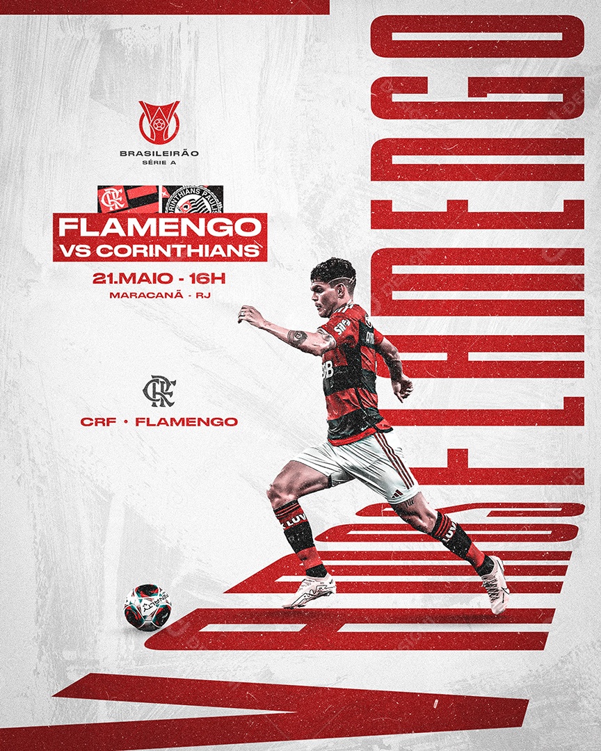 Flyer Flamengo Vs Corinthians Social Media PSD Editável