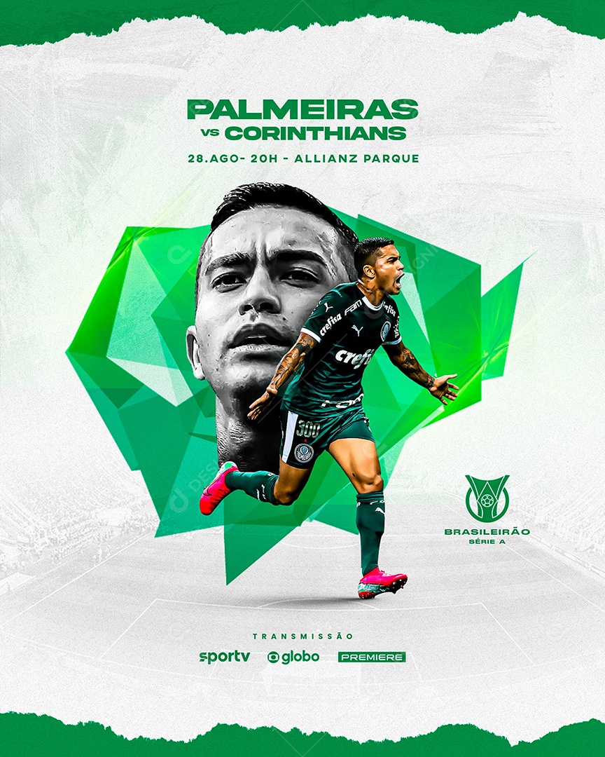 Flyer Palmeiras Vs Corinthians Social Media PSD Editável