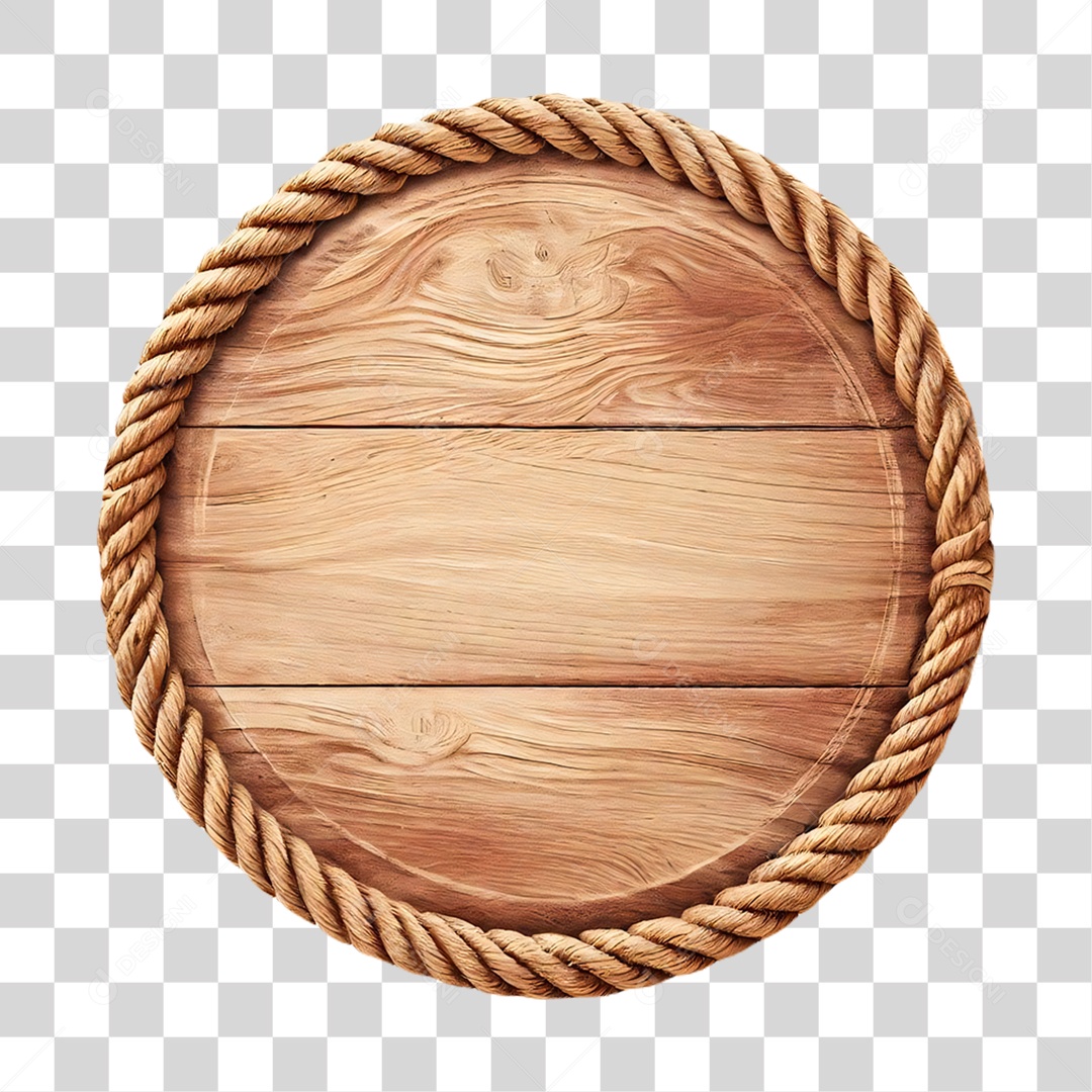 Circulo de Madeira em PNG Transparente para composições