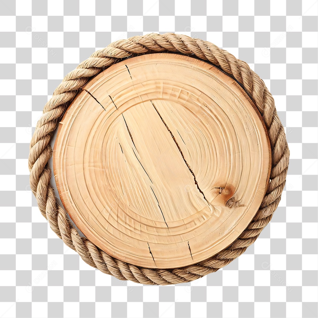 Circulo de Madeira em PNG Transparente para composições