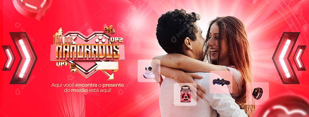 Dia Dos Namorados Aqui Você Encontra o Presente do Mozão Está Aqui Social Media PSD Editável