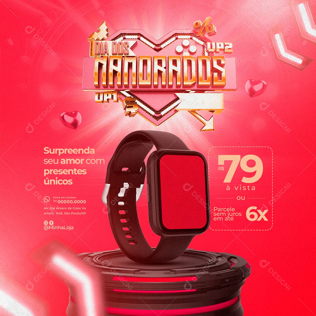 Dia Dos Namorados Venha Conferir Social Media PSD Editável