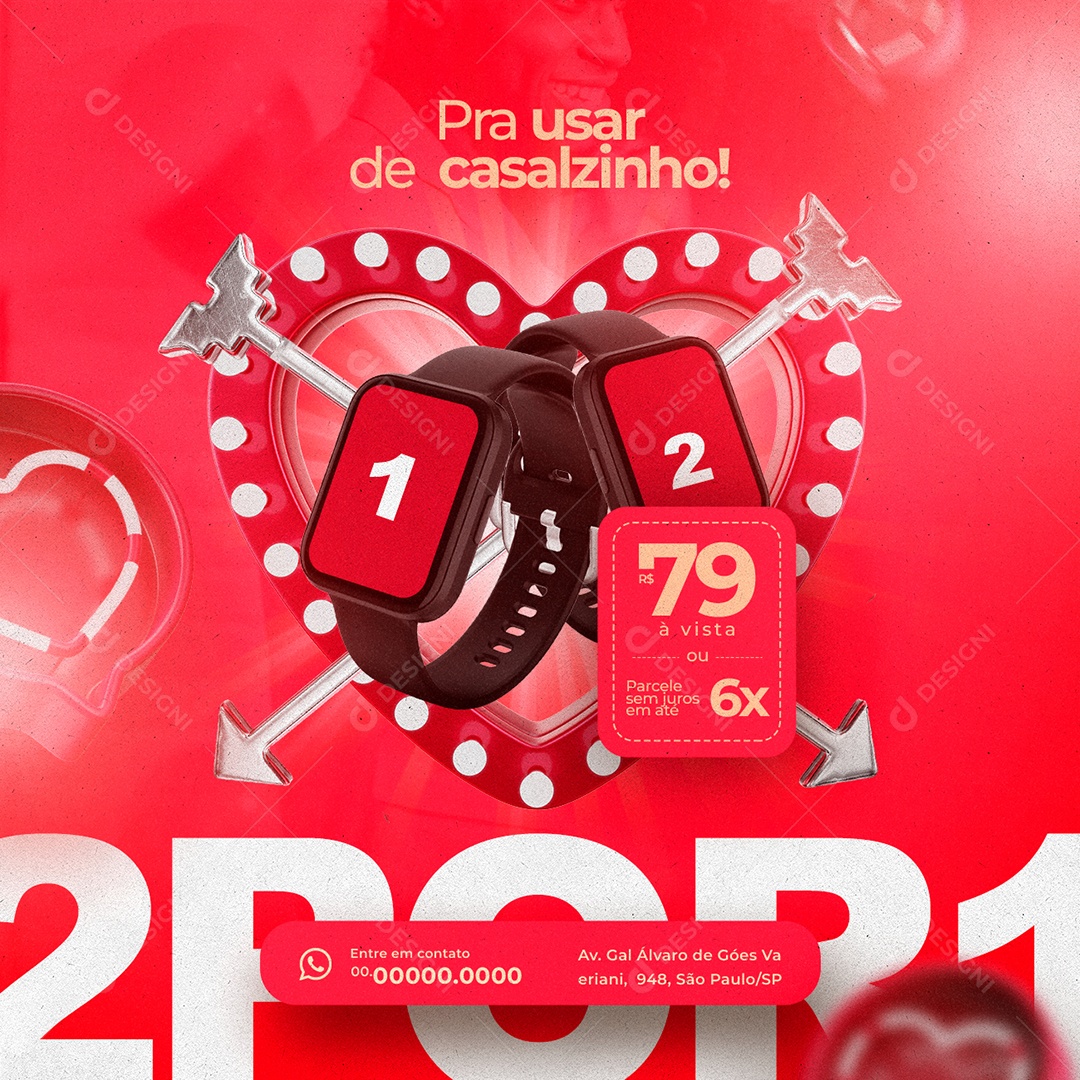 Dia Dos Namorados Venha Conferir Social Media PSD Editável