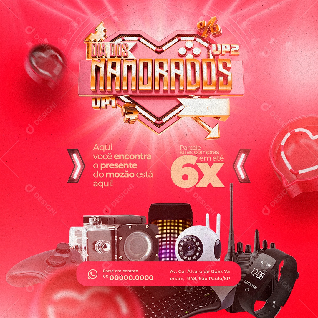 Dia Dos Namorados Venha Conferir Social Media PSD Editável