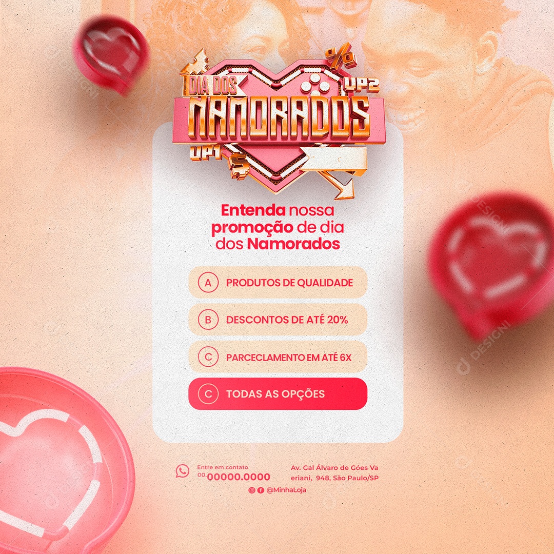 Dia Dos Namorados Entenda Nossa Promoção de Dia Dos Namorados Social Media PSD Editável