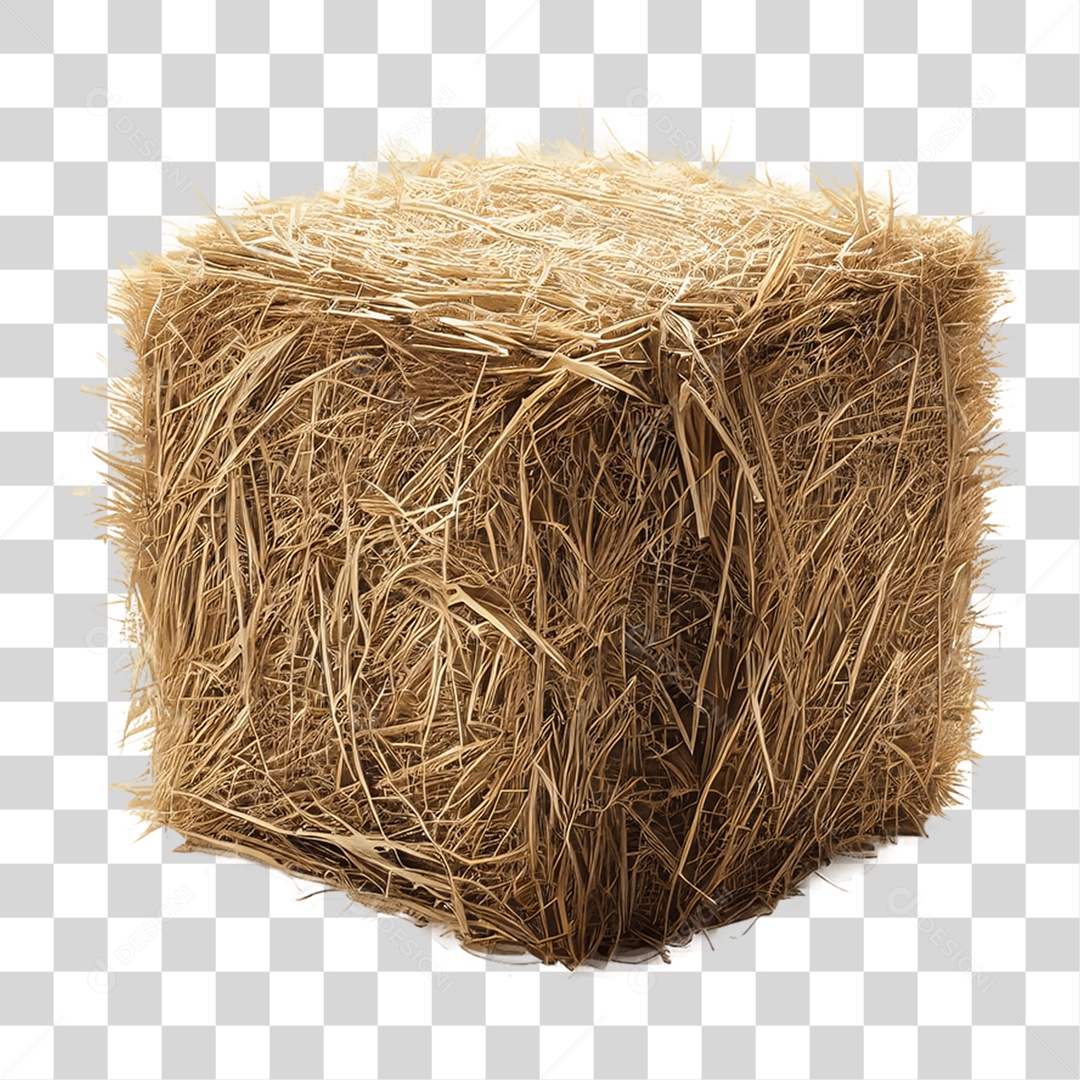 Cubo de Feno PNG Transparente para Composição