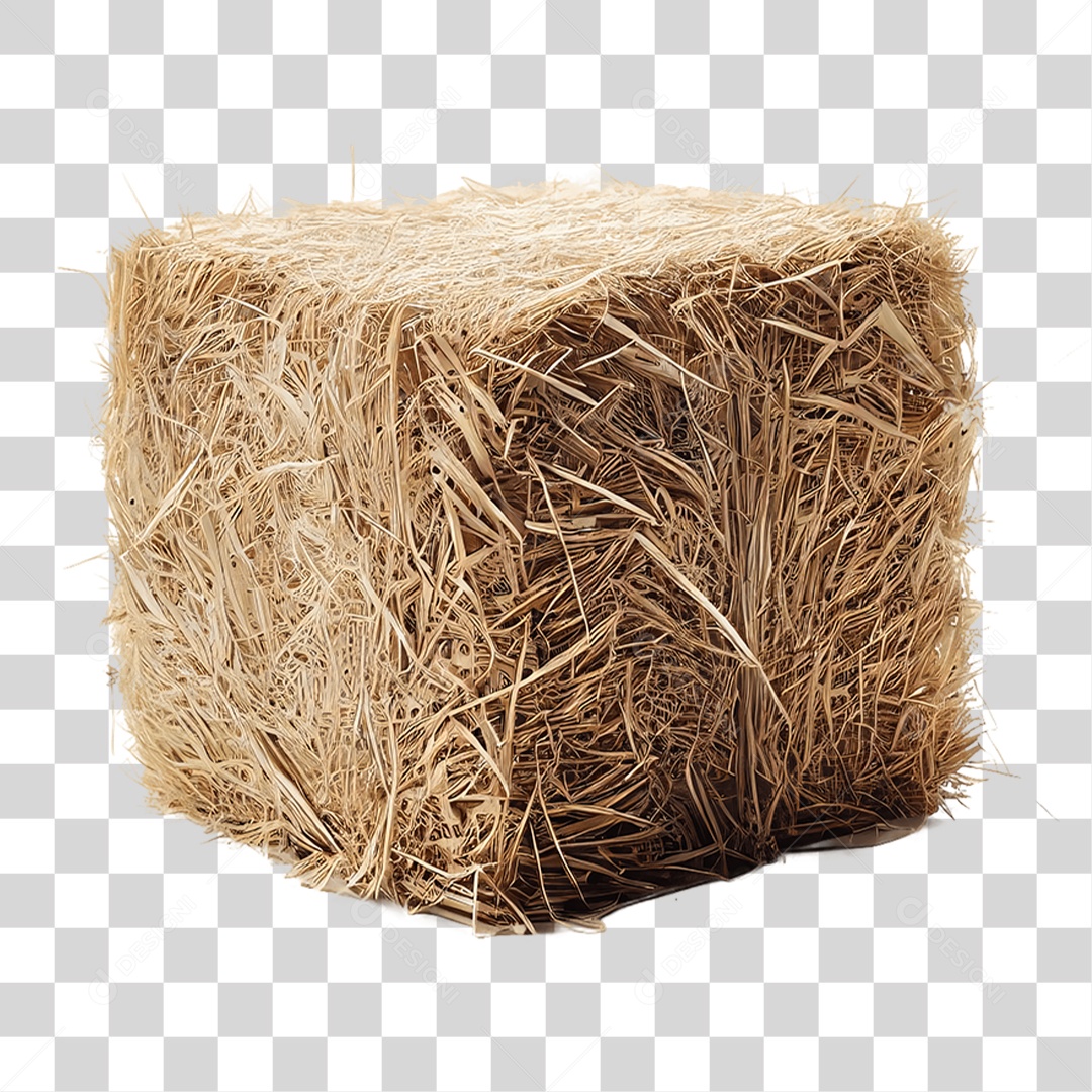 Cubo de Feno PNG Transparente para Composição