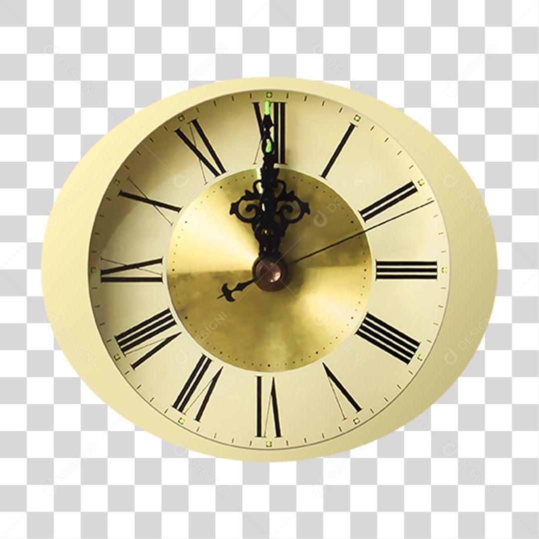 Relógio de Metal PNG Transparente