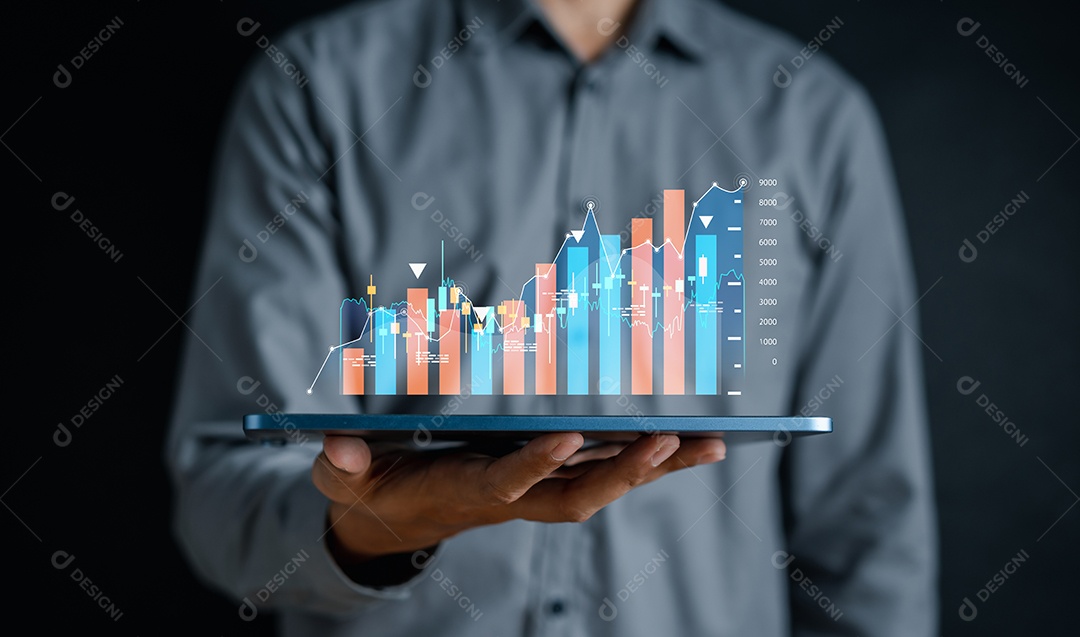 Valor do mercado de ações do investidor de empresários.
