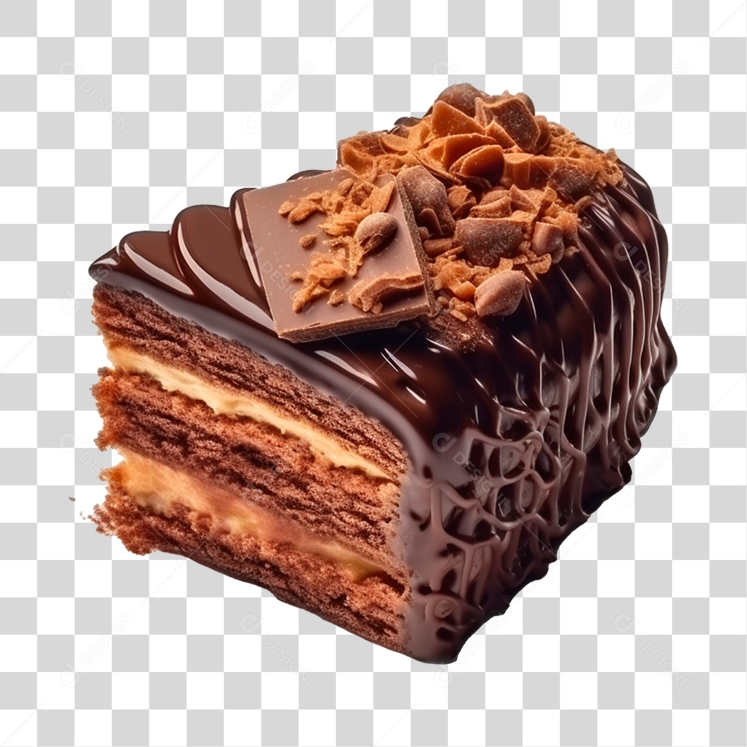 Bolo de Chocolate PNG Transparente