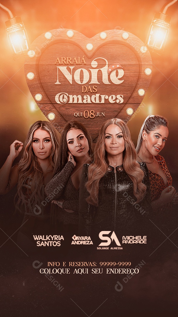 Social Media Flyer Story Noite Das Madres PSD Editável
