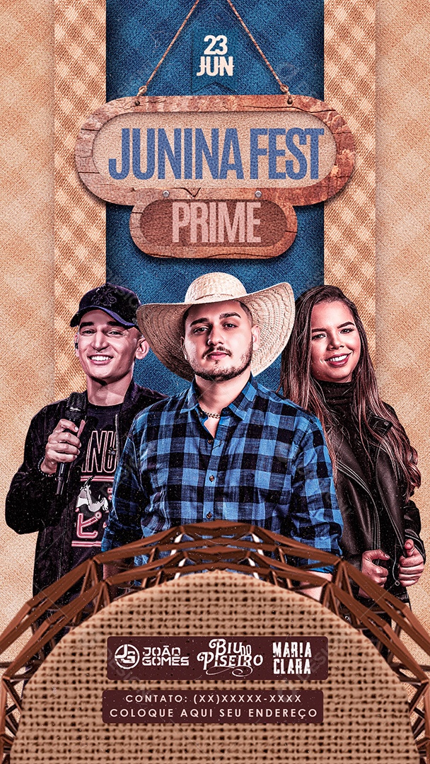 Social Media Flyer Story Evento Junina Fest Prime PSD Editável