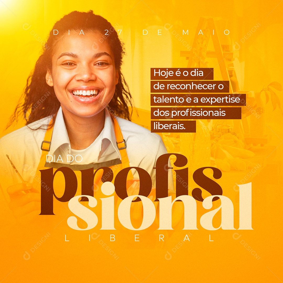 Hoje e Dia de Reconhecer o Talento do Profissional Liberal Social Media PSD Editável