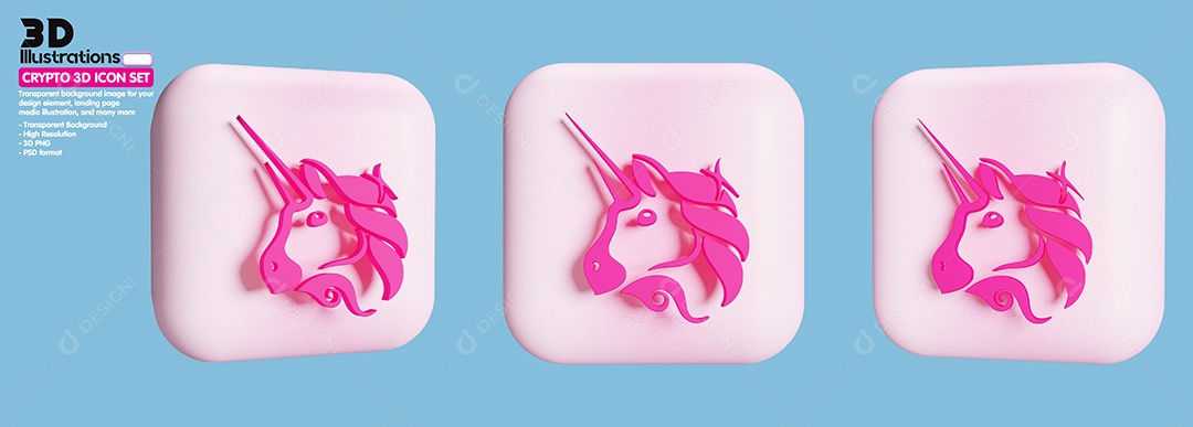 Criptomoeda Elemento 3D Para Composição PSD