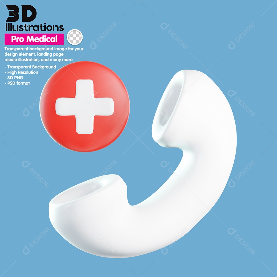 Atendimento Medico Elemento 3D Para Composição PSD