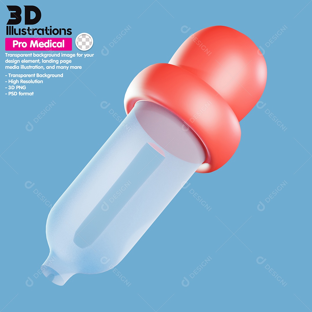 Tubete Elemento 3D Para Composição PSD