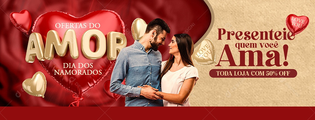 Valentine's Day Love Offer Banner Gift Who You Love Social Media PSD Editable
