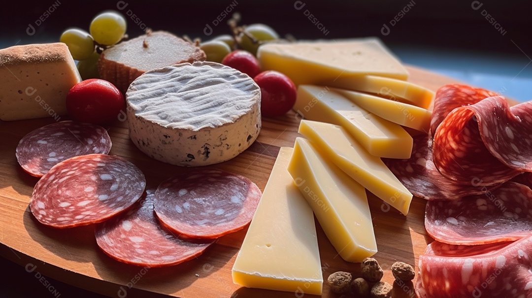Café Da Manhã Com Várias Frutas Sobre A Mesa