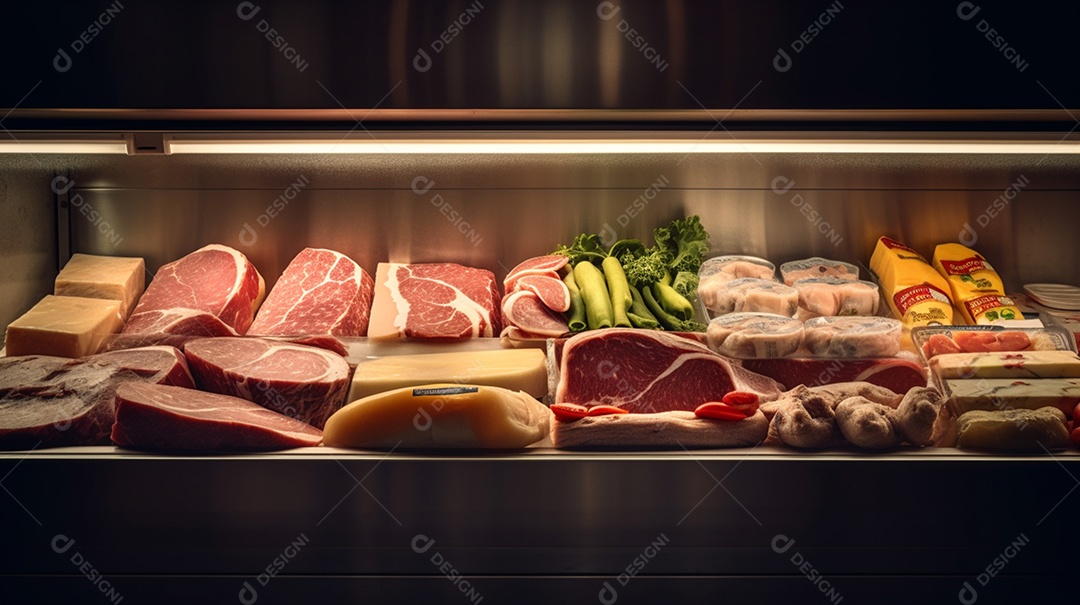 Açougue Com Vários Tipos De Carnes