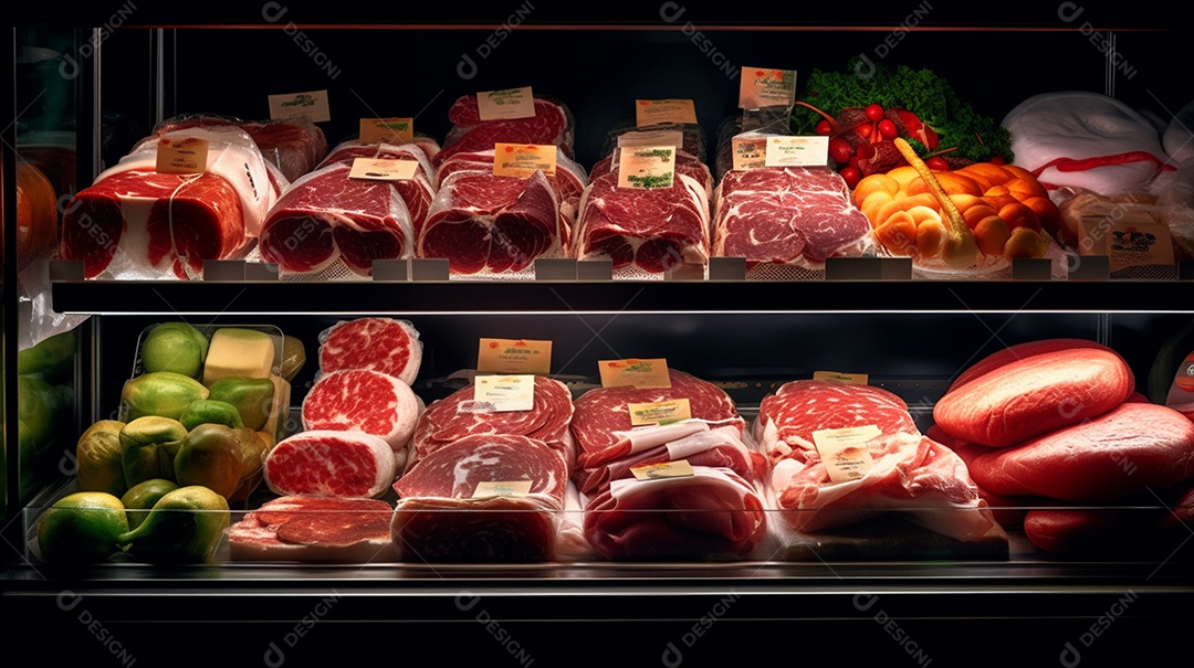 Açougue Com Vários Tipos De Carnes